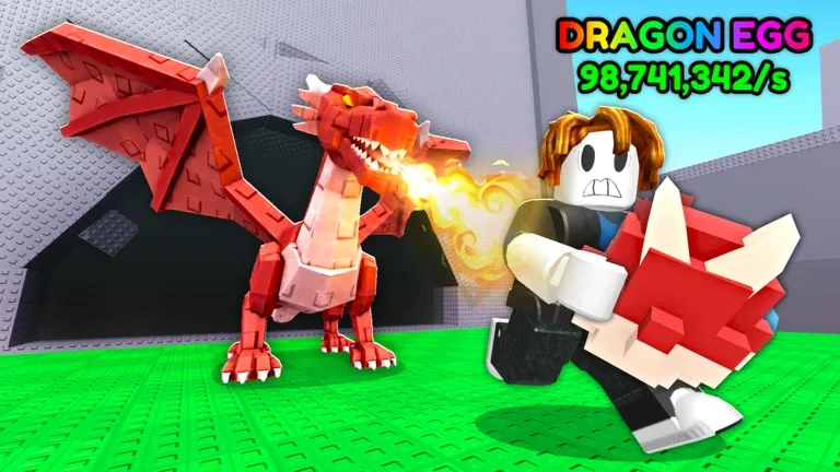Jump for Animals! gameplay — hatched Dragon pet breathing fire in the player base